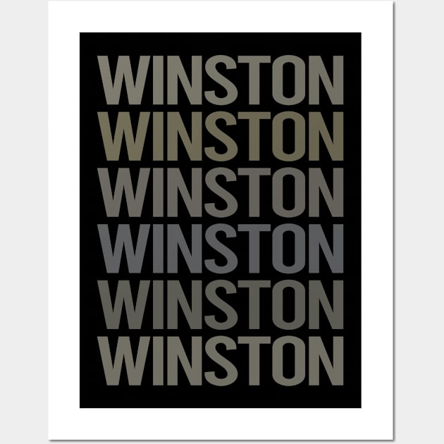 Gray Text Art Winston Wall Art by flaskoverhand